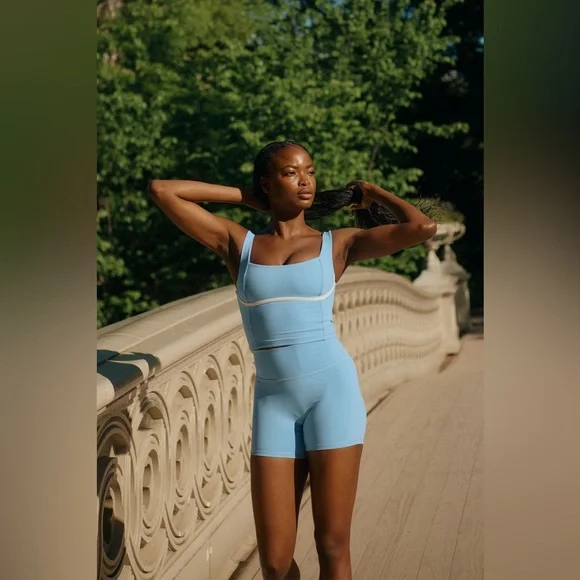 Monday Swimwear Blue and White Tank Top - Picture 2 of 8